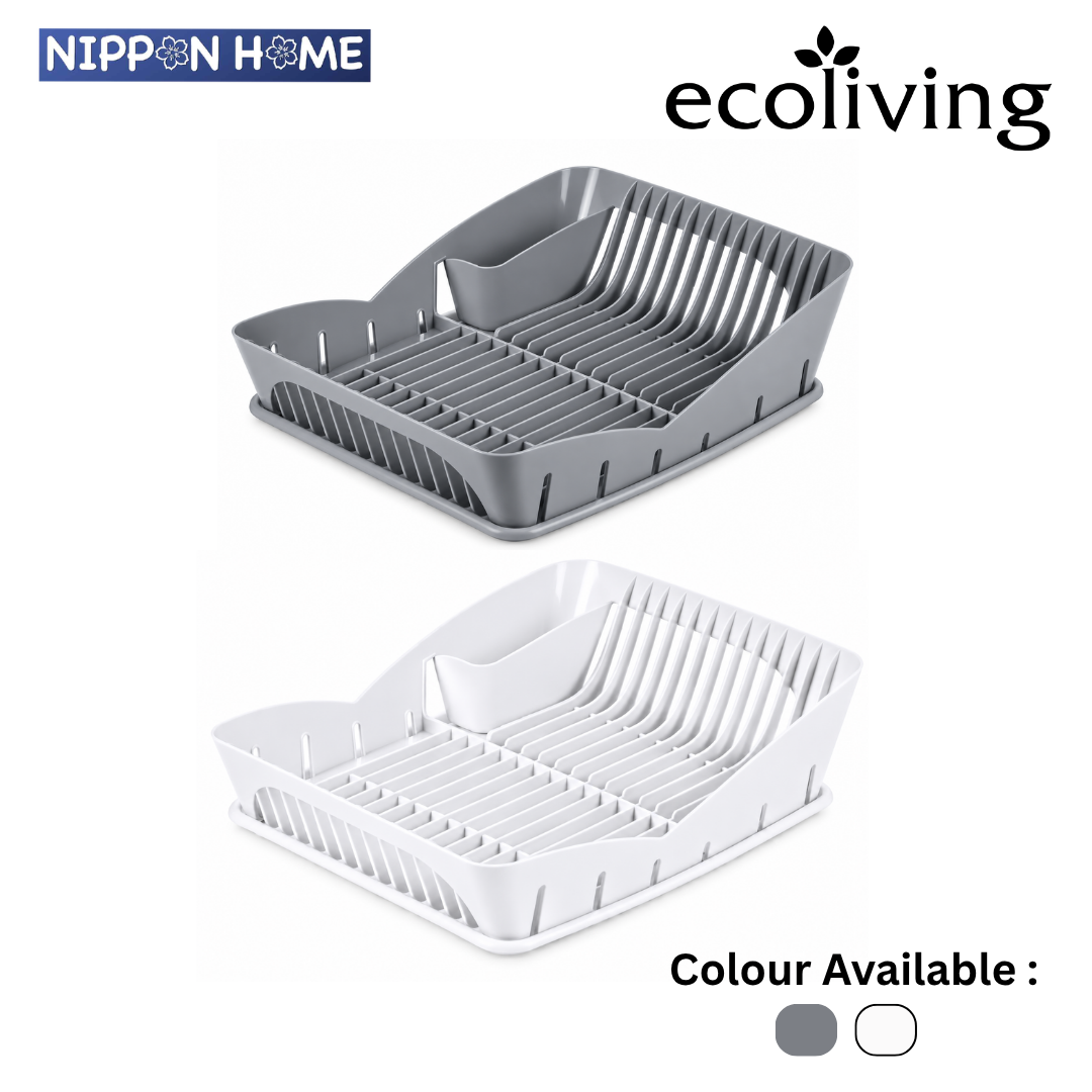 ECO LIVING Kitchen Dish Drainer With Tray Disk Rack Cup Drainer
