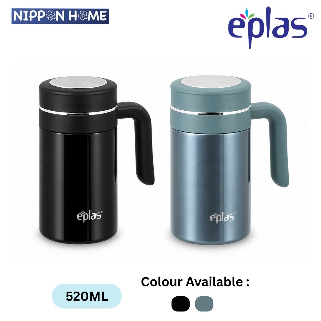 Nippon Home EPLAS 520ML Vacuum Mug With Handle Non-Slip Base Portable Thermal Travel Flask